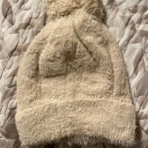 Soft Faux Fur beanie Nude